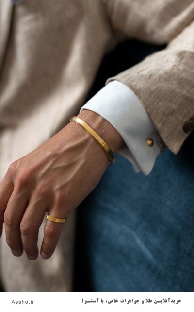 دستبند طلا مردانه