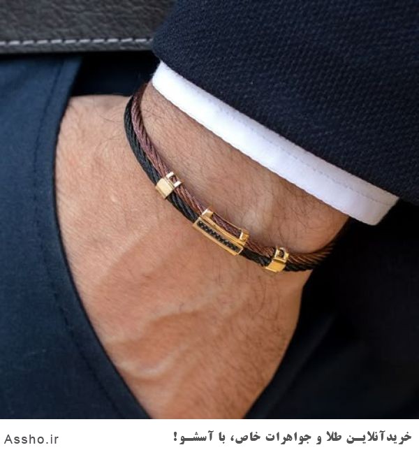 دستبند طلا مردانه لاکچری