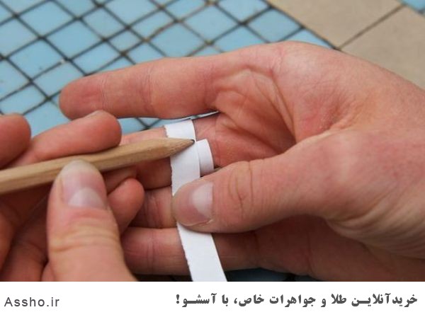 اندازه سایز انگشتر با کاغذ